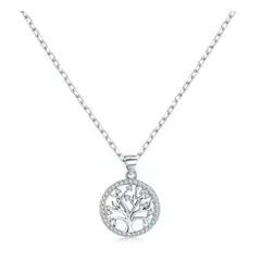 TODOJOYAS - Collar Arbol de la Vida Circones Plateado