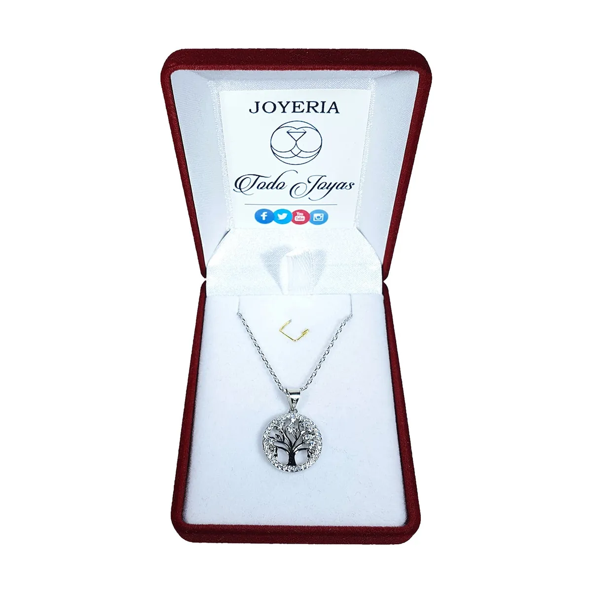 TODOJOYAS - Collar Arbol de la Vida Circones Plateado