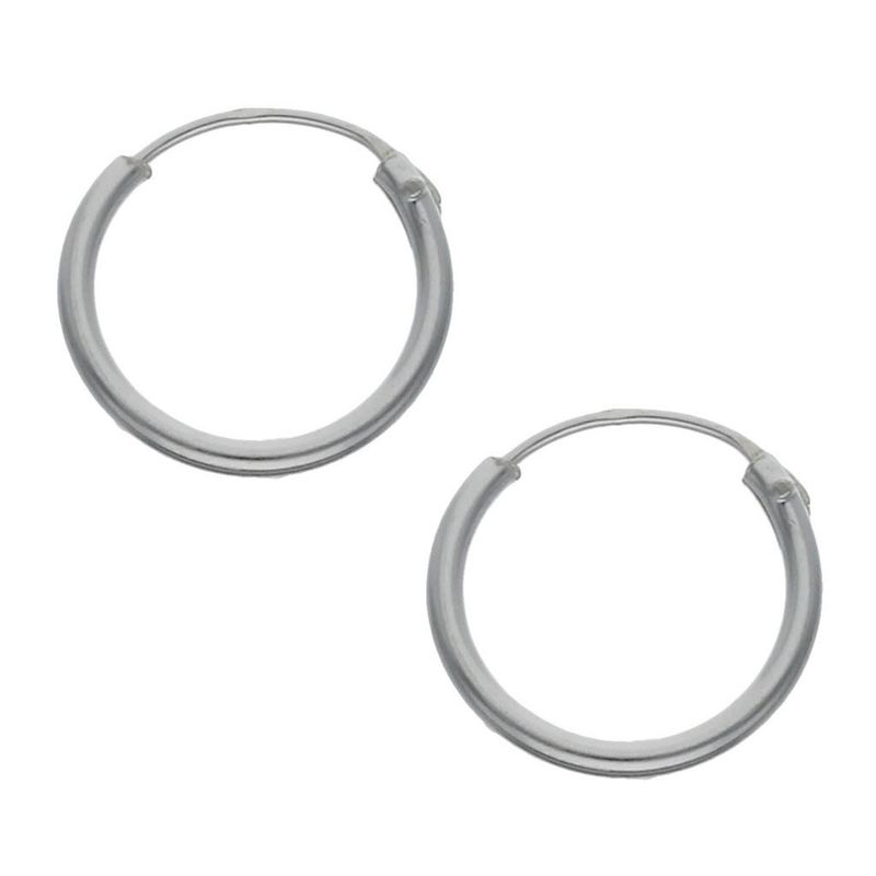 TODOJOYAS - Aros Plata 925 Argolla Lisa 14mm