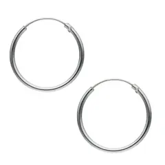 TODOJOYAS - Aros Argolla Lisa 20mm Plata Fina 925