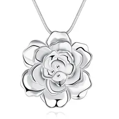 TODOJOYAS - Collar Rosa Plateada