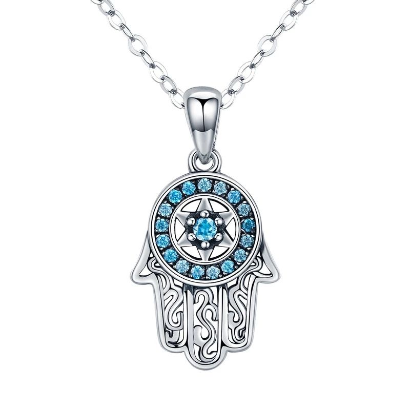 TODOJOYAS - Collar Plata 925 Hamsa Mano de Fatima