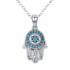 TODOJOYAS - Collar Plata 925 Hamsa Mano de Fatima