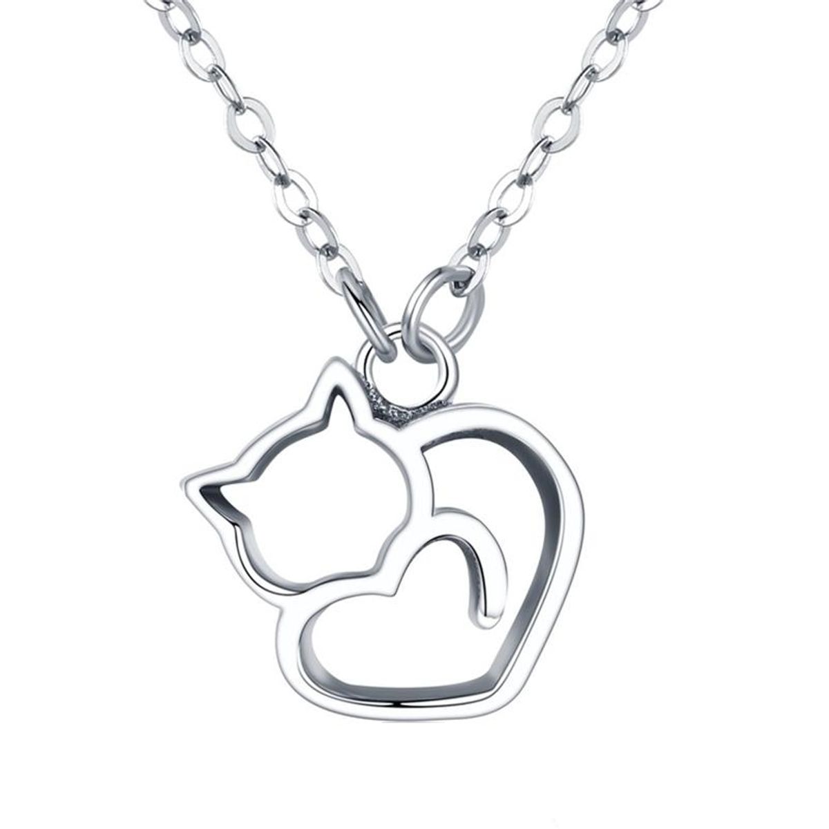 TODOJOYAS - Collar Plata 925 Gatito Plateado