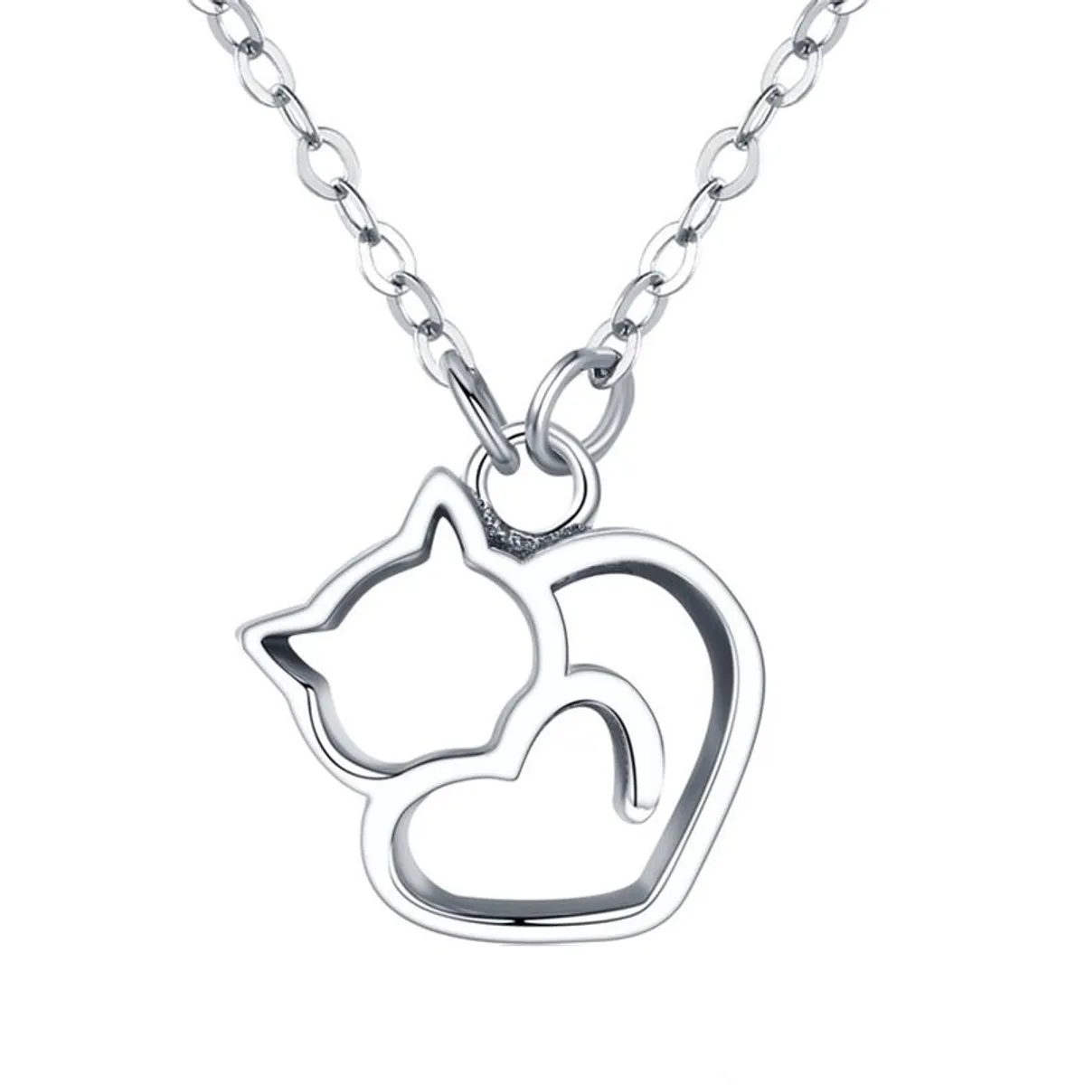 TODOJOYAS - Collar Plata 925 Gatito Plateado