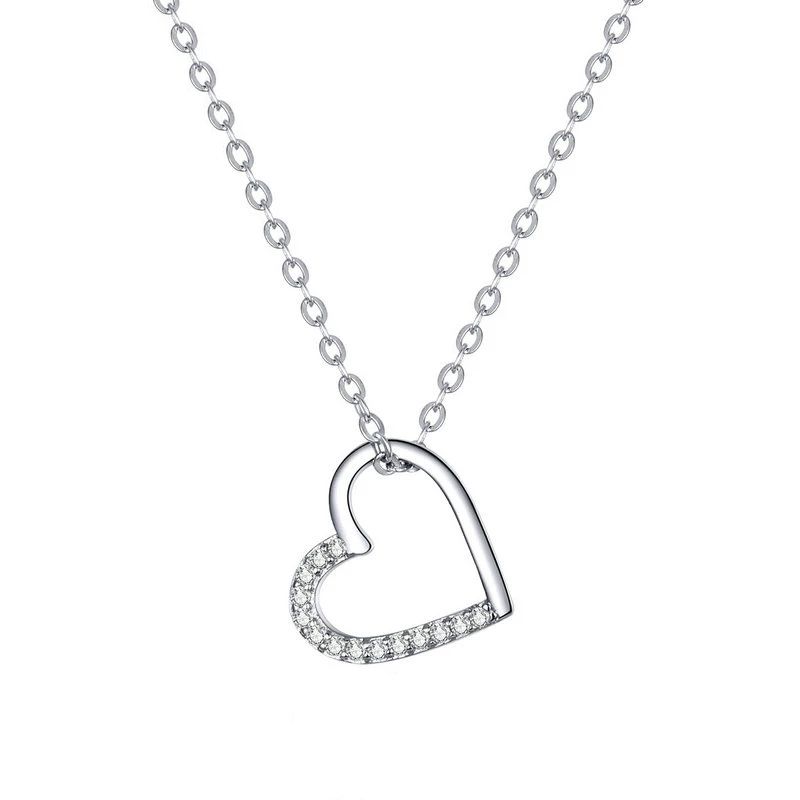 TODOJOYAS - Collar Plata 925 Mini Corazon Circones