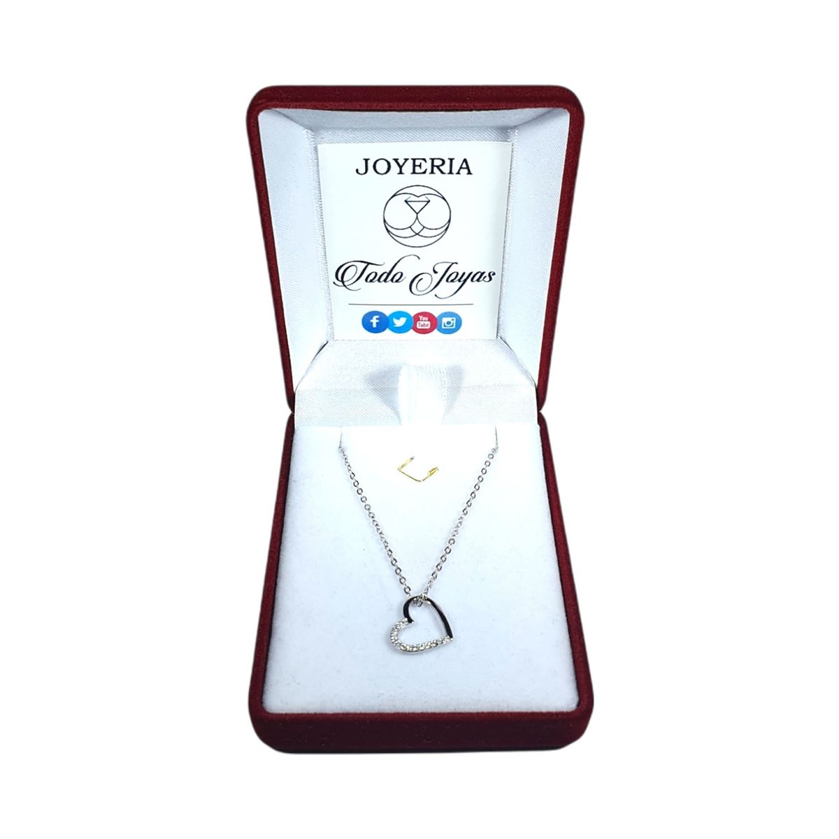 TODOJOYAS - Collar Plata 925 Mini Corazon Circones