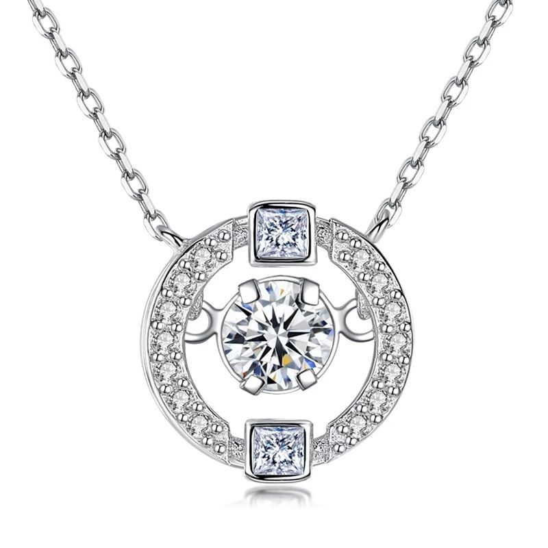 TODOJOYAS - Collar Circulo con Circones Plateado