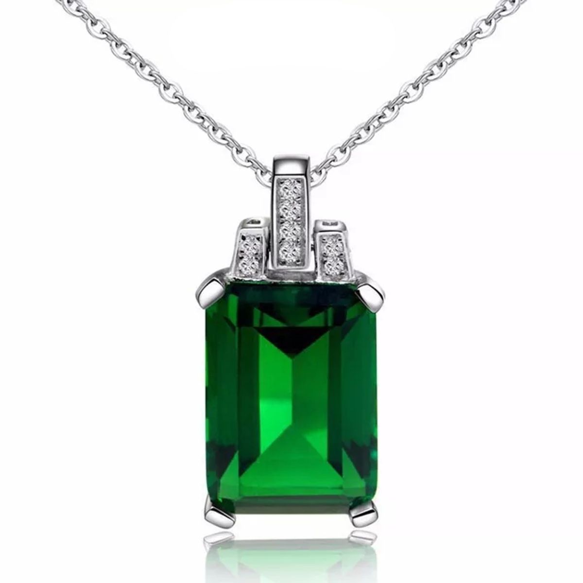 TODOJOYAS - Collar Cristal Verde Circones