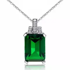 TODOJOYAS - Collar Cristal Verde Circones