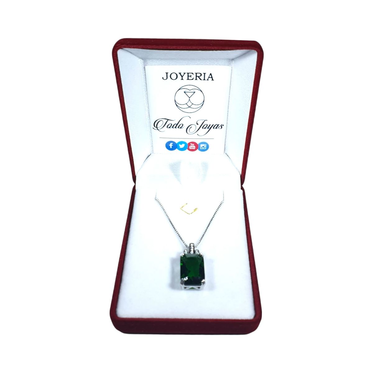 TODOJOYAS - Collar Cristal Verde Circones
