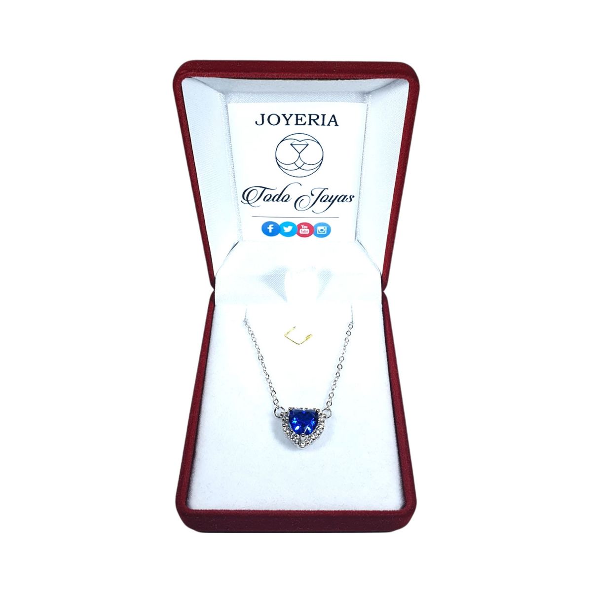 TODOJOYAS - Collar Mini Corazón Azul Titanic