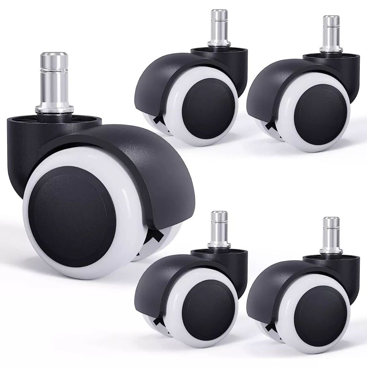 KUANGYE - Ruedas Para Silla Escritorio Tipo Roller Set 5 Universales