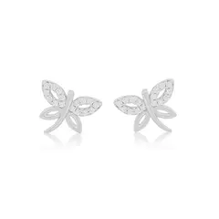 JB JOYAS BARON - Aros de Plata Esterlina 925 Libelula Con Circon