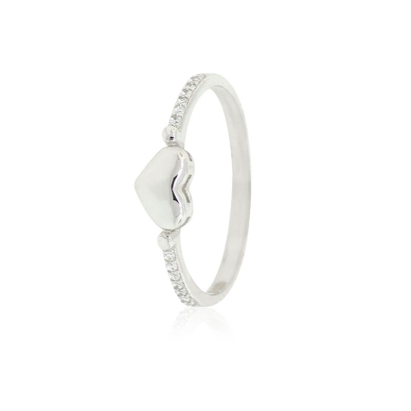 JB JOYAS BARON - Anillo de Plata Esterlina 925 Corazón Liso