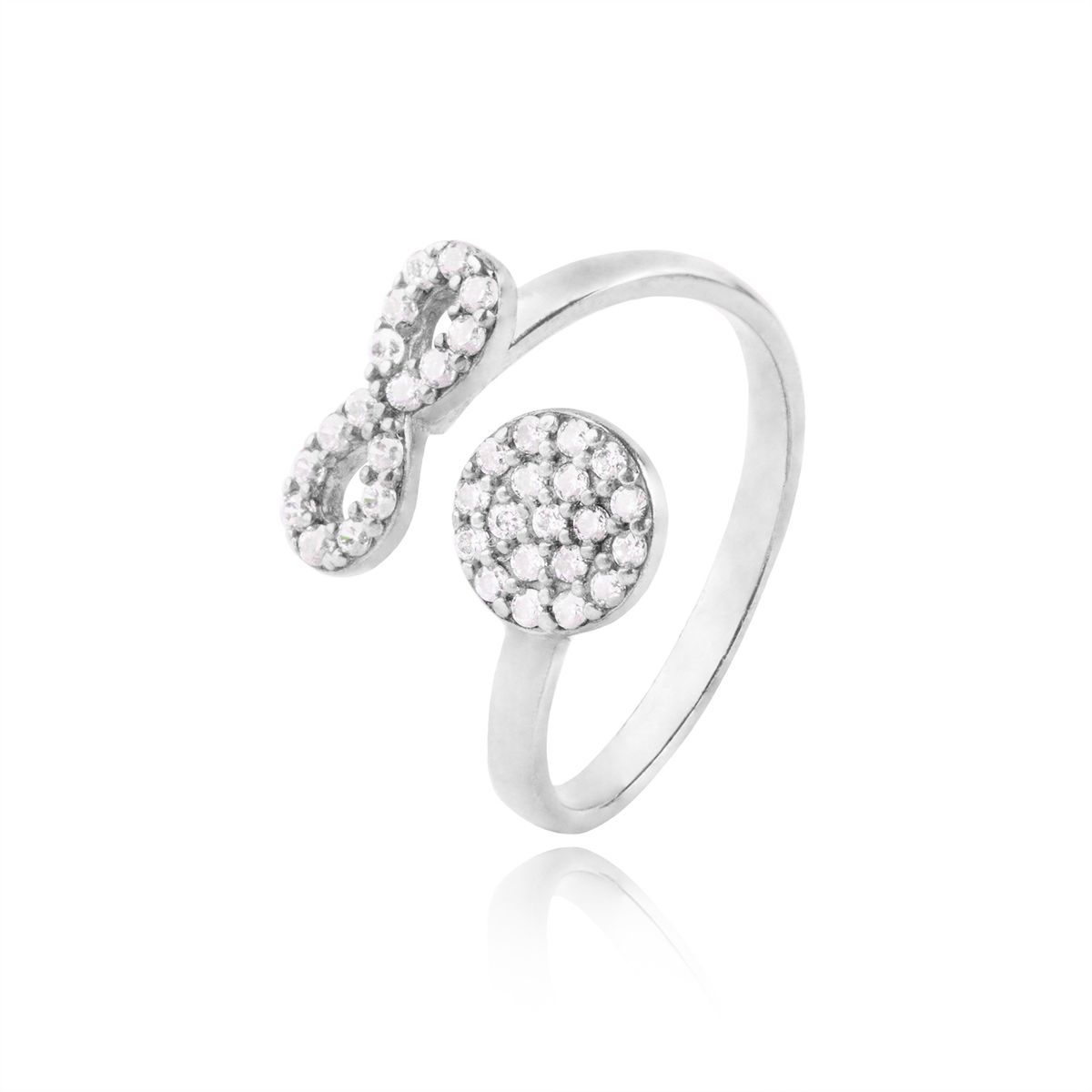 JB JOYAS BARON - Anillo de Plata Esterlina 925 Circulo Infinito