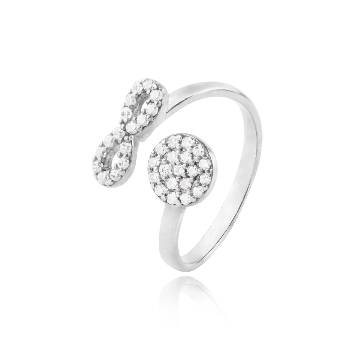 JB JOYAS BARON - Anillo de Plata Esterlina 925 Circulo Infinito