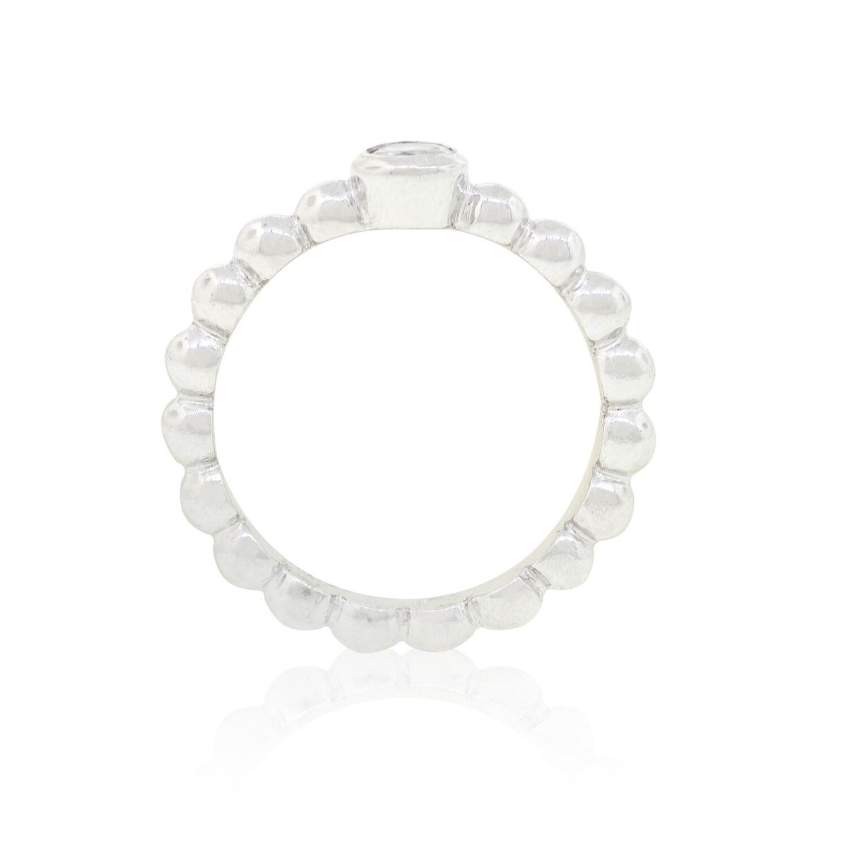 JB JOYAS BARON - Anillo de Plata Esterlina 925 Pelotitas Circon