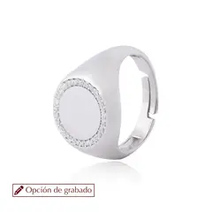 JB JOYAS BARON - Anillo de Plata Esterlina 925 Sello Riel Redondo