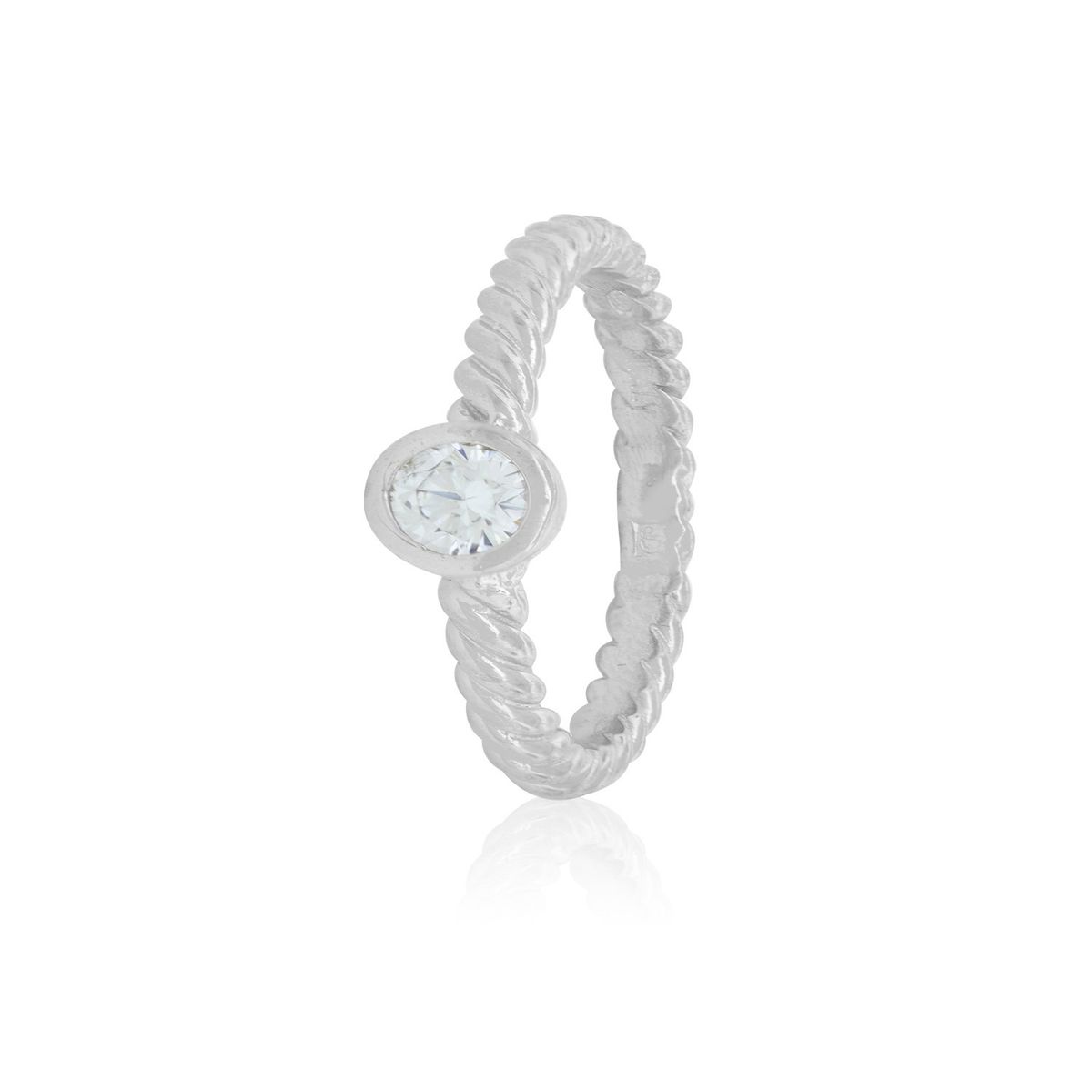 JB JOYAS BARON - Anillo de Plata Esterlina 925 Nudo Circon