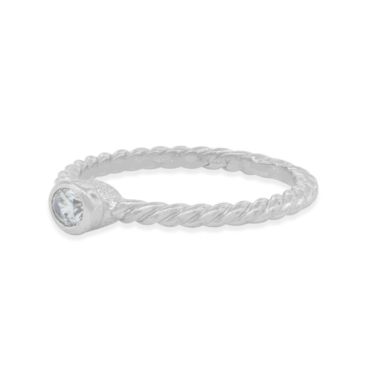 JB JOYAS BARON - Anillo de Plata Esterlina 925 Nudo Circon