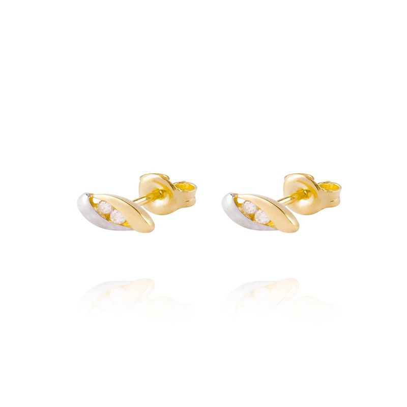 JB JOYAS BARON - Aros de Oro 18kt Bicolor 2 Circones