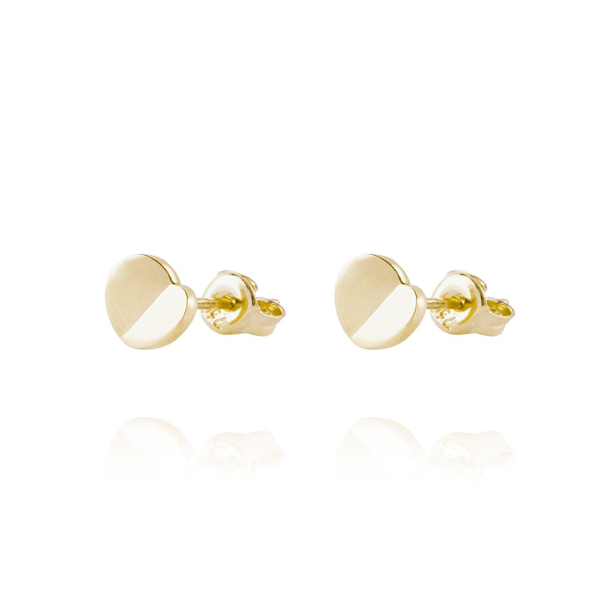 JB JOYAS BARON - Aros de Oro 18kt Corazón Liso