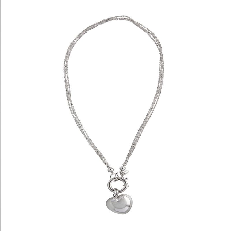 JB JOYAS BARON - Collar Plata Esterlina 925 Corazón Timón