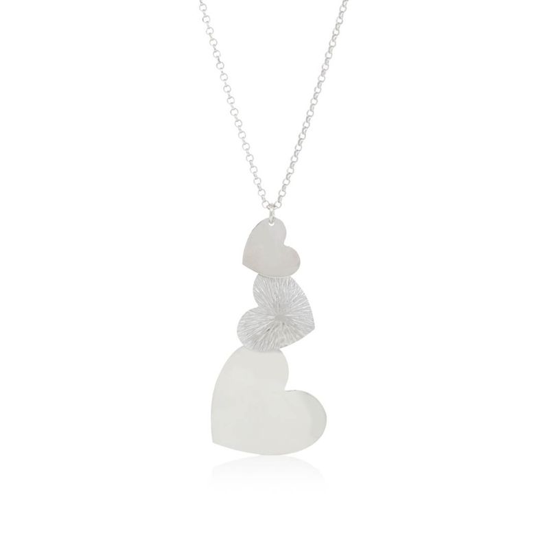 JB JOYAS BARON - Collar de Plata Esterlina 925 Corazones 31