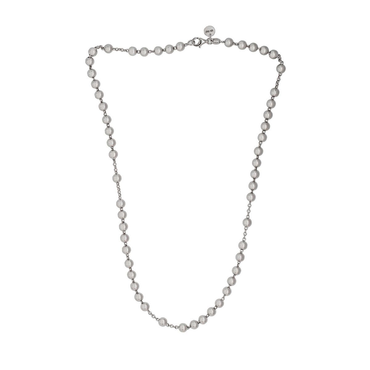 JB JOYAS BARON - Collar de Plata Esterlina 925 Rosario Bolitas