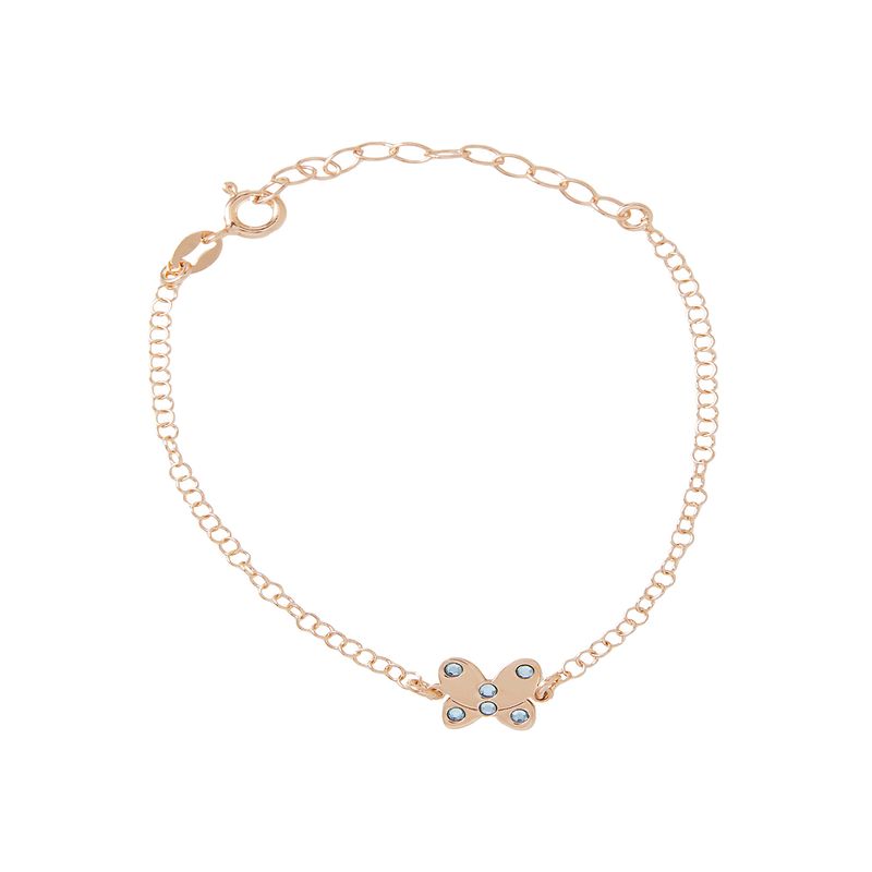 JB JOYAS BARON - Pulsera Plata Esterlina 925 Mariposa Revestida en Oro 18kt