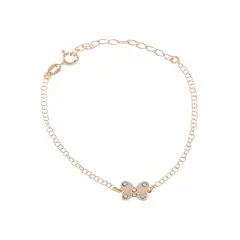 JB JOYAS BARON - Pulsera Plata Esterlina 925 Mariposa Revestida en Oro 18kt