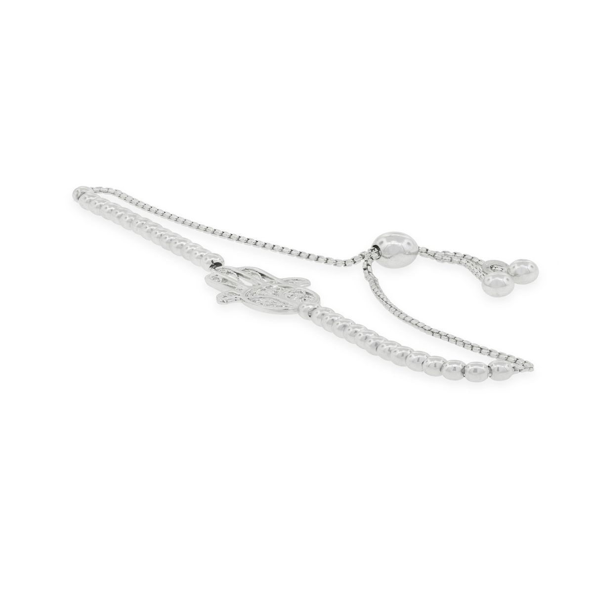 JB JOYAS BARON - Pulsera de Plata Esterlina 925 Mano de Fatima Ajustable