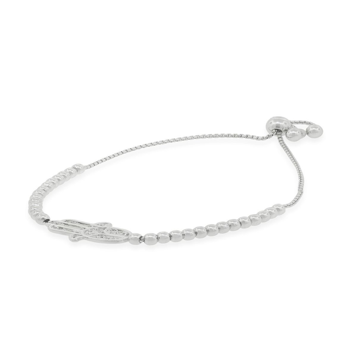 JB JOYAS BARON - Pulsera de Plata Esterlina 925 Mano de Fatima Ajustable