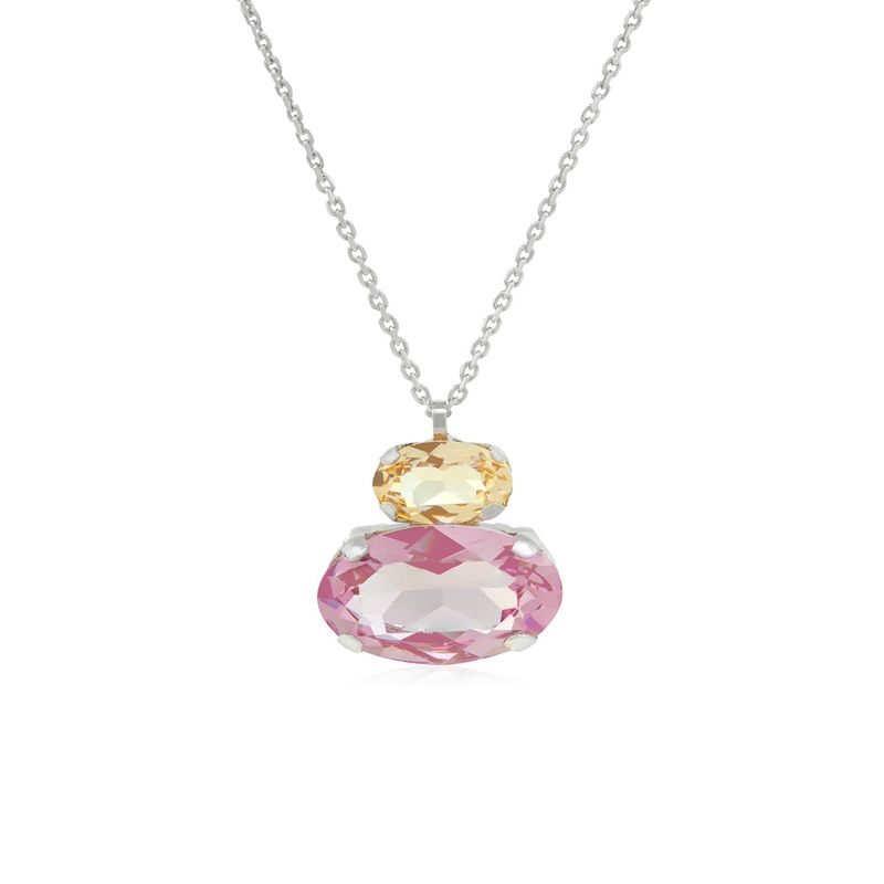 JB JOYAS BARON - Collar de Plata Esterlina 925 Doble Amatista