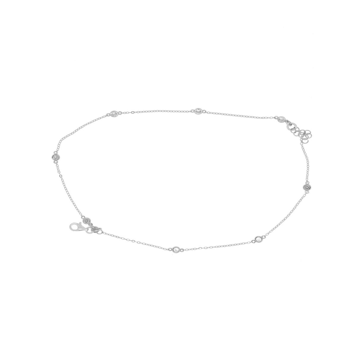 JB JOYAS BARON - Pulsera de Plata Esterlina 925 Punto Circonita