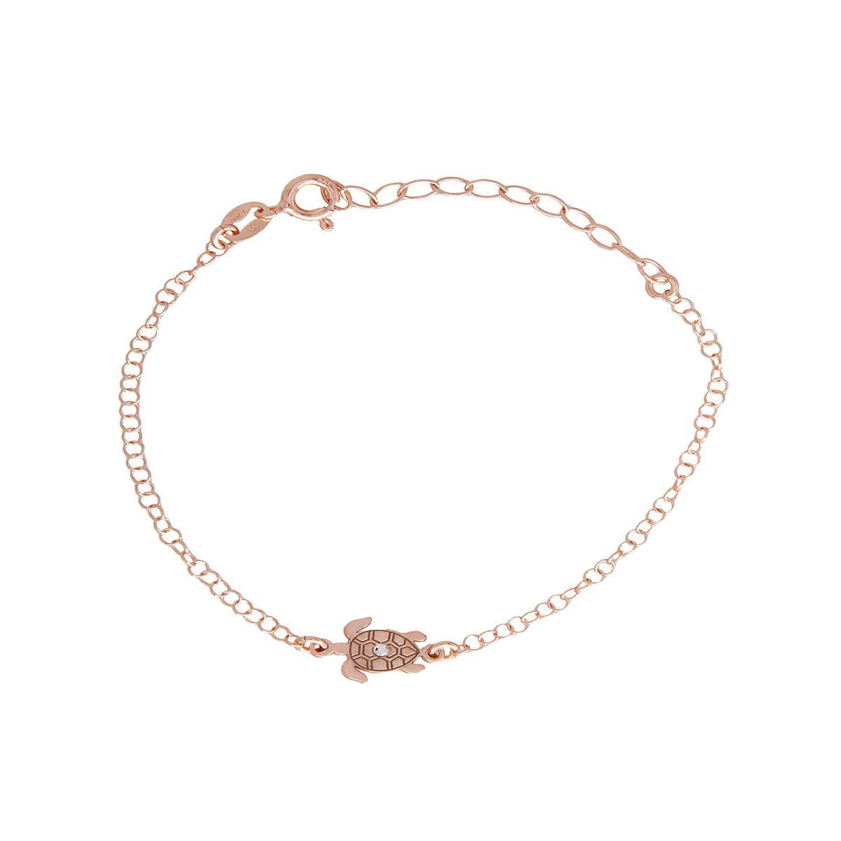 JB JOYAS BARON - Pulsera de Plata Esterlina 925 Tortuga Circonita