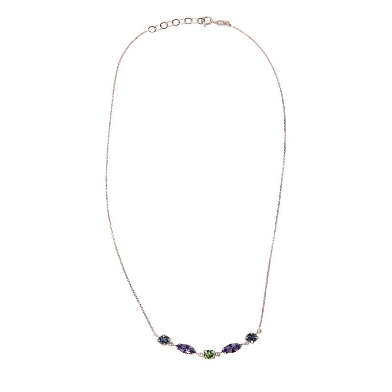 JB JOYAS BARON - Collar de Plata Esterlina 925 Circones de Colores