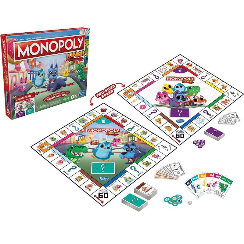 HASBRO - HASBRO F8562 MONOPOLY JUNIOR 2 GAMES IN 1
