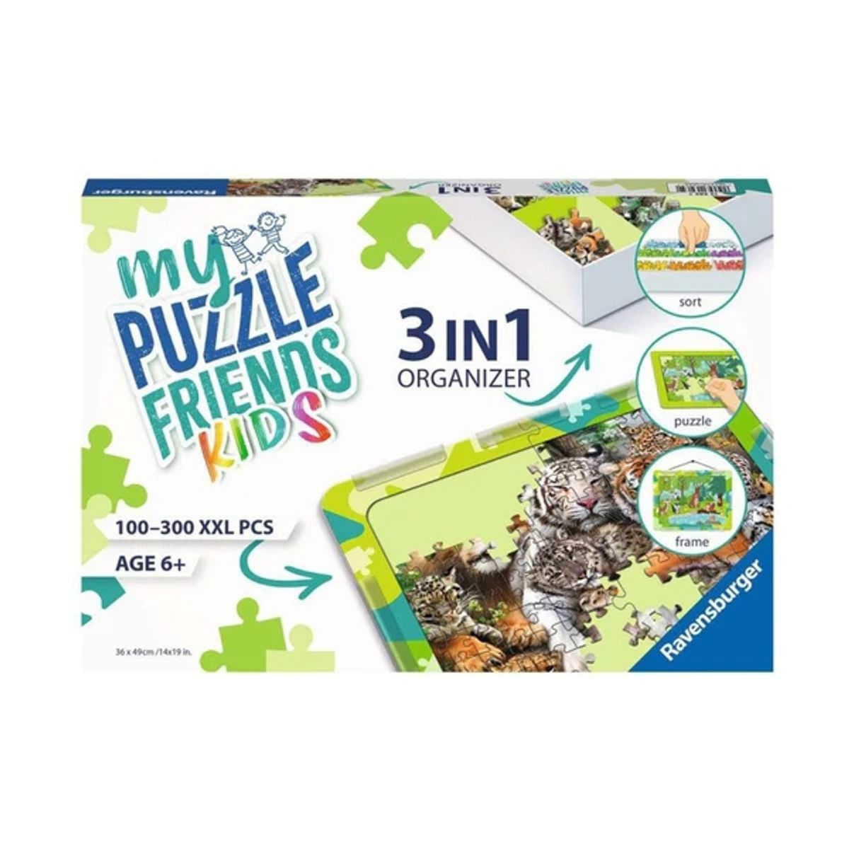 RAVENSBURGER - RAVENSBURGER 13265 ORGANIZADOR PUZZLES 3 EN 1 VERDE