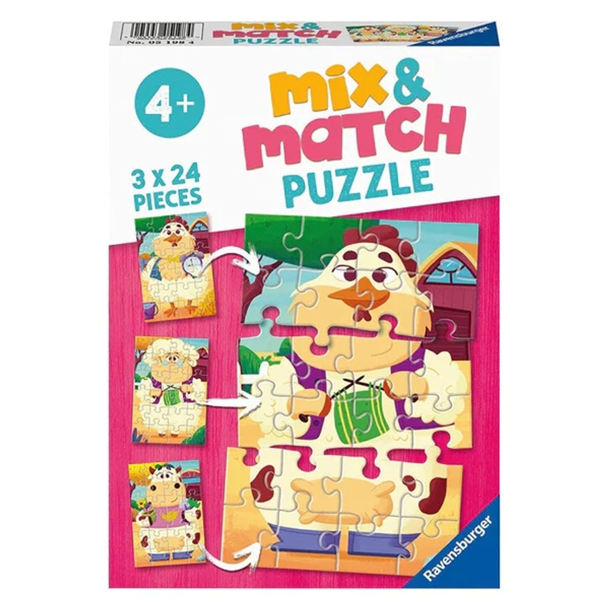 RAVENSBURGER - RAVENSBURGER 05198 PUZZLE MIX AND MATCH AMIGOS DE LA GRANJA