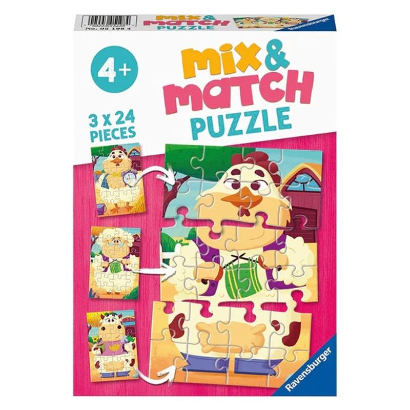 RAVENSBURGER - RAVENSBURGER 05198 PUZZLE MIX AND MATCH AMIGOS DE LA GRANJA