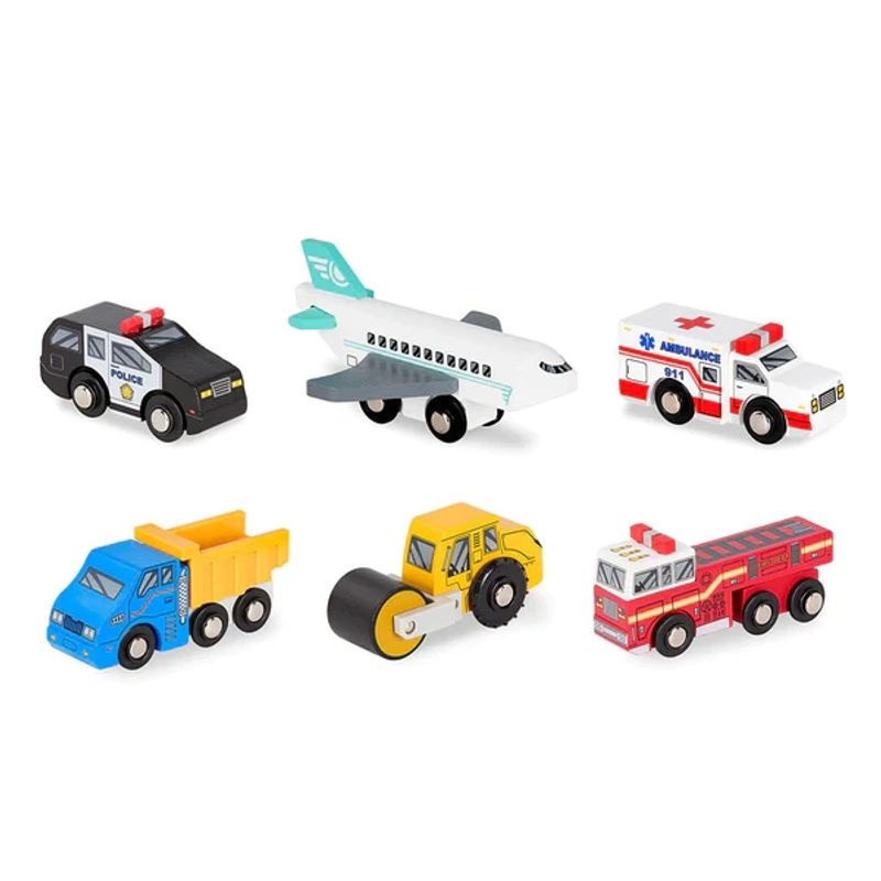 GENERICO - BATTATTOY 45008 SET VEHA?CULOS DE MADERA SET 2