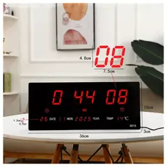 OEM - RELOJ DIGITAL DE PARED CON INDICADOR DE TEMPERATURA
