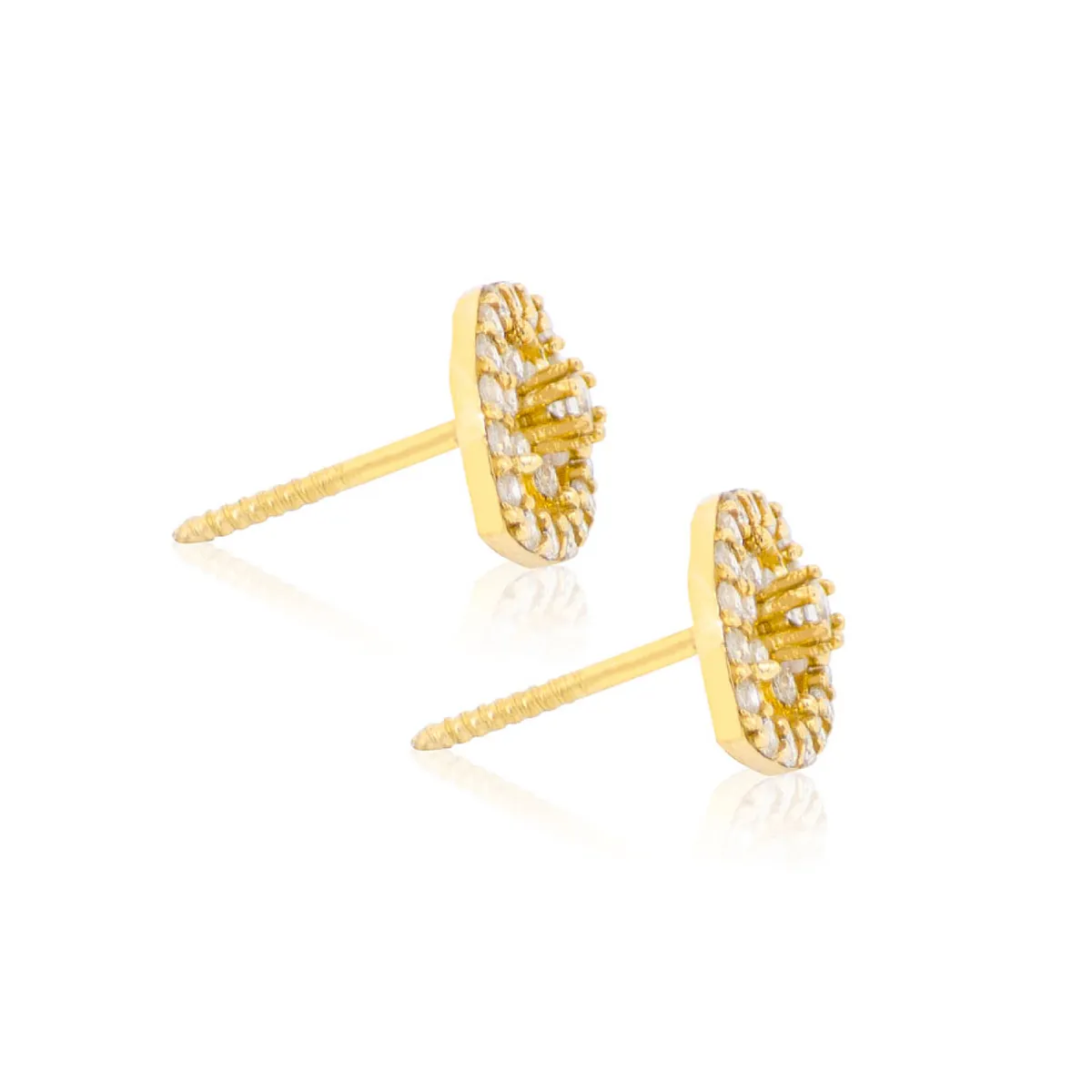 JB JOYAS BARON - Aros de Oro 18kt Ojo Turco con Circonitas