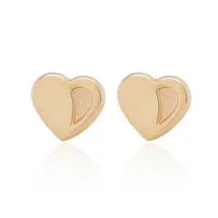 JB JOYAS BARON - Aros de Oro 18kt Forma de Corazón Liso