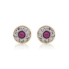 JB JOYAS BARON - Aros de Oro 18kt Círculo de Amatista