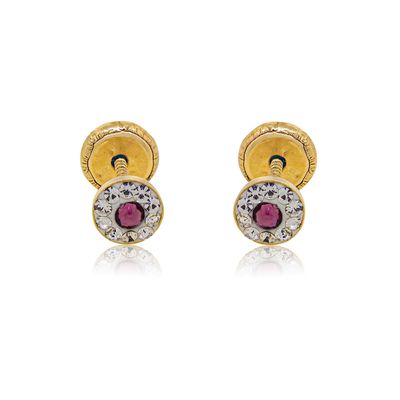 Imagen 2 del producto Aros de Oro 18kt Círculo de Amatista