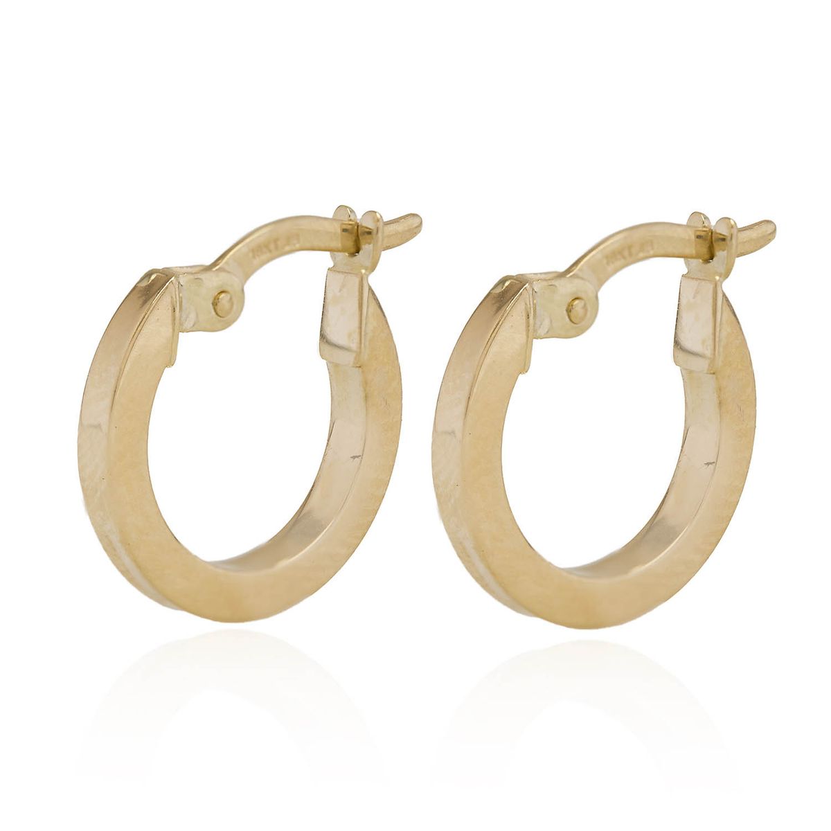 JB JOYAS BARON - Aros de Oro 18kt Argollas Tubular