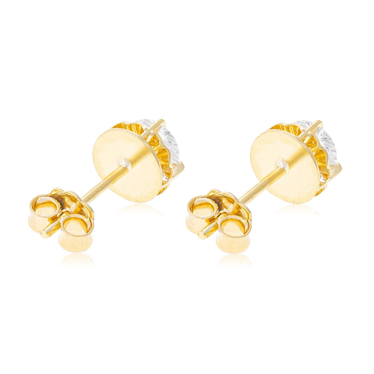 JB JOYAS BARON - Aros de Oro 18kt Chatón de Amatista Circonita 5mm